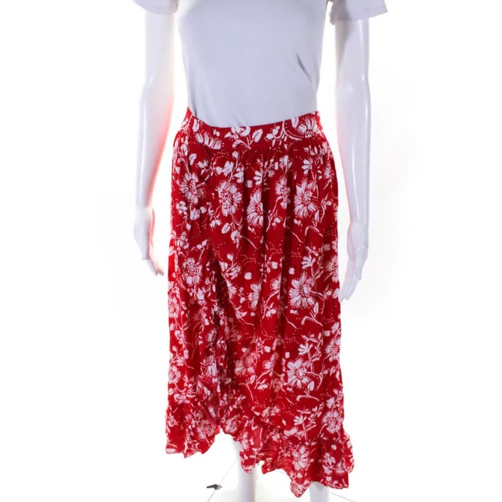 NEW Steele Brand Floral Ruffle Maxi Skirt Size M (from Anthropologie)